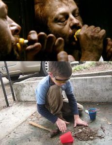 T.: Van Gogh as a man B.: Da Vinci as a boy