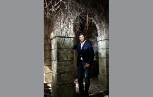 Cockfield pointing at testicle