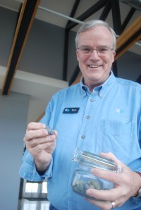 Tom Knighton shows off a real bluestone--the kind with an 'e'.